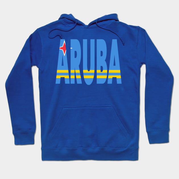 Aruba - Flag overlay on ARUBA Hoodie by JossSperdutoArt